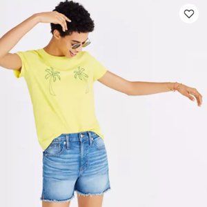 Madewell Embroidered Palm Radio Boxy Tee- Size Small